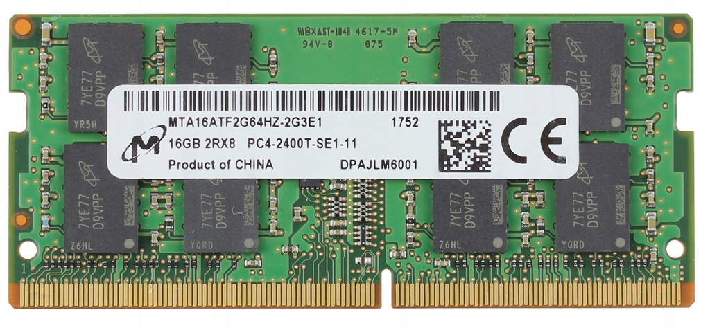 NOWA PAMIĘĆ RAM MICRON 16GB DDR4 2400MHZ SODIMM