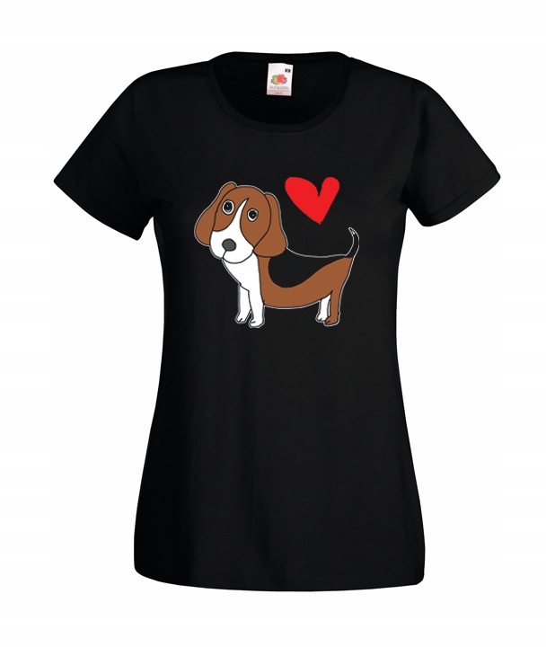 

XXL Koszulka Damska Beagle Pies Psy Gończe Wzory