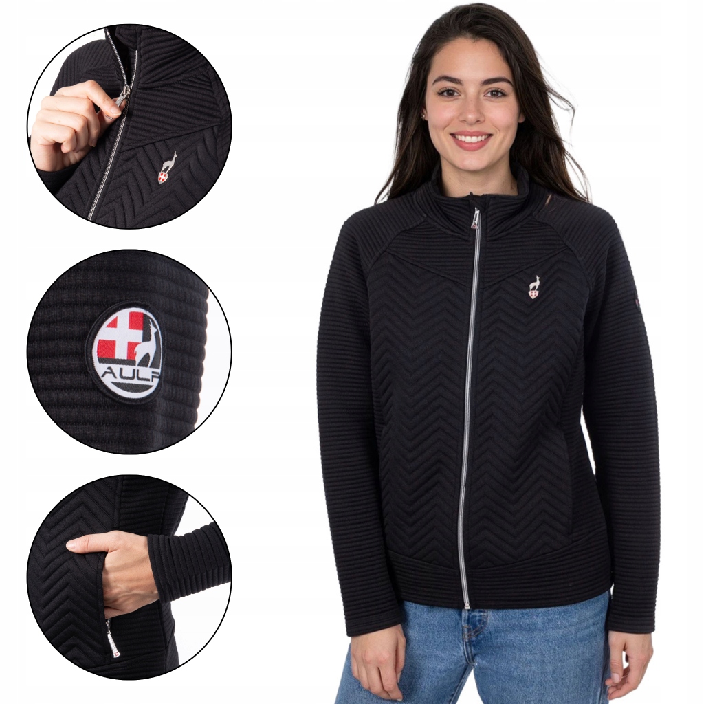 Mikina s rozepínacím fleecem Aulp Simix, prodyšná, 2 kapsy, černá M