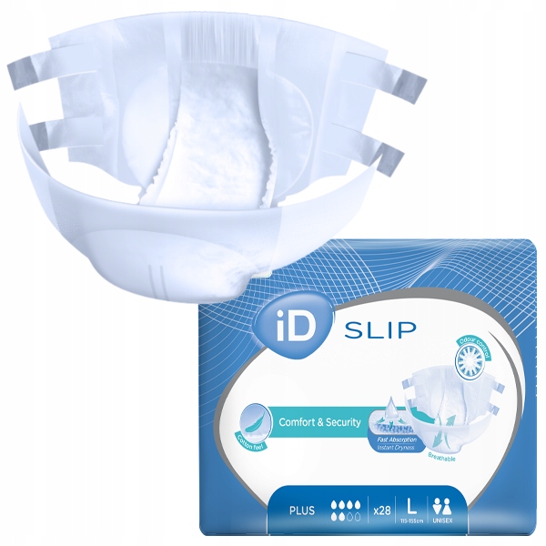 

Pieluchy dla Dorosłych iD Slip Plus 28 szt. r.L 6K