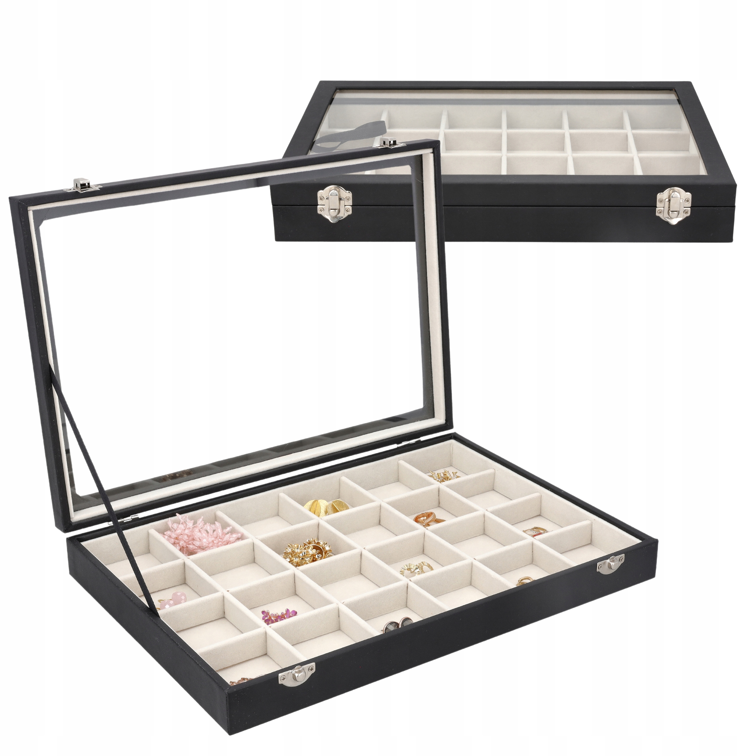 SZKATUŁKA PUDEŁKO NA BIŻUTERIĘ ORGANIZER KUFER KUFEREK ETUI ELEGANCKI E3