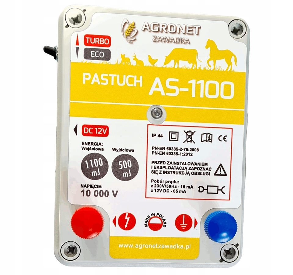 PASTUCH ELEKTRYZATOR AGRONET AS-1100 12V/230 Kod producenta Elektryzator uniwersalny agronet AS-1100