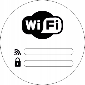 

Naklejka Free WiFi biała 18cm