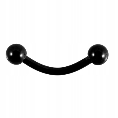 

Kolczyk Banan Czarny Stal 316L 1,2/6/3 mm