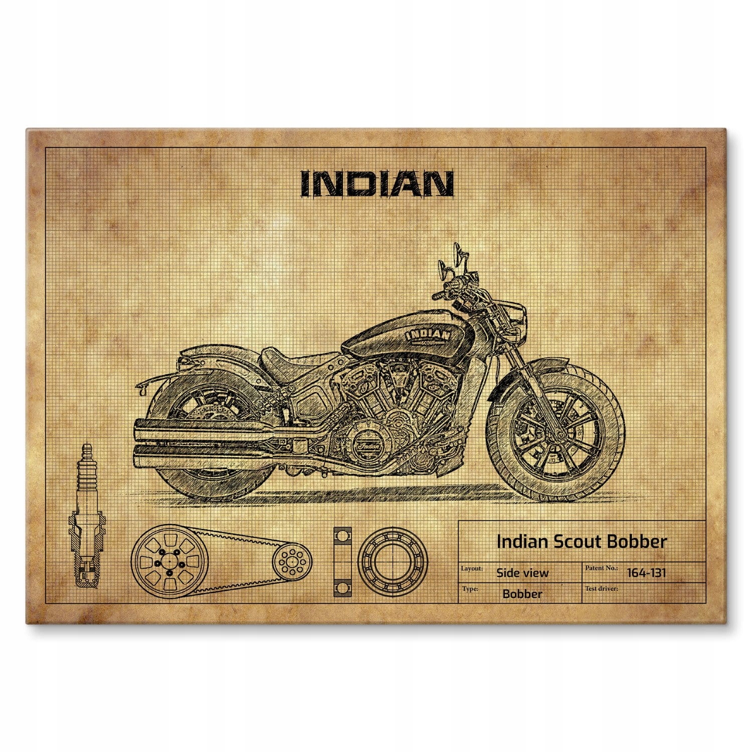 

Blacha Metal Motor Indian Scout Bobber