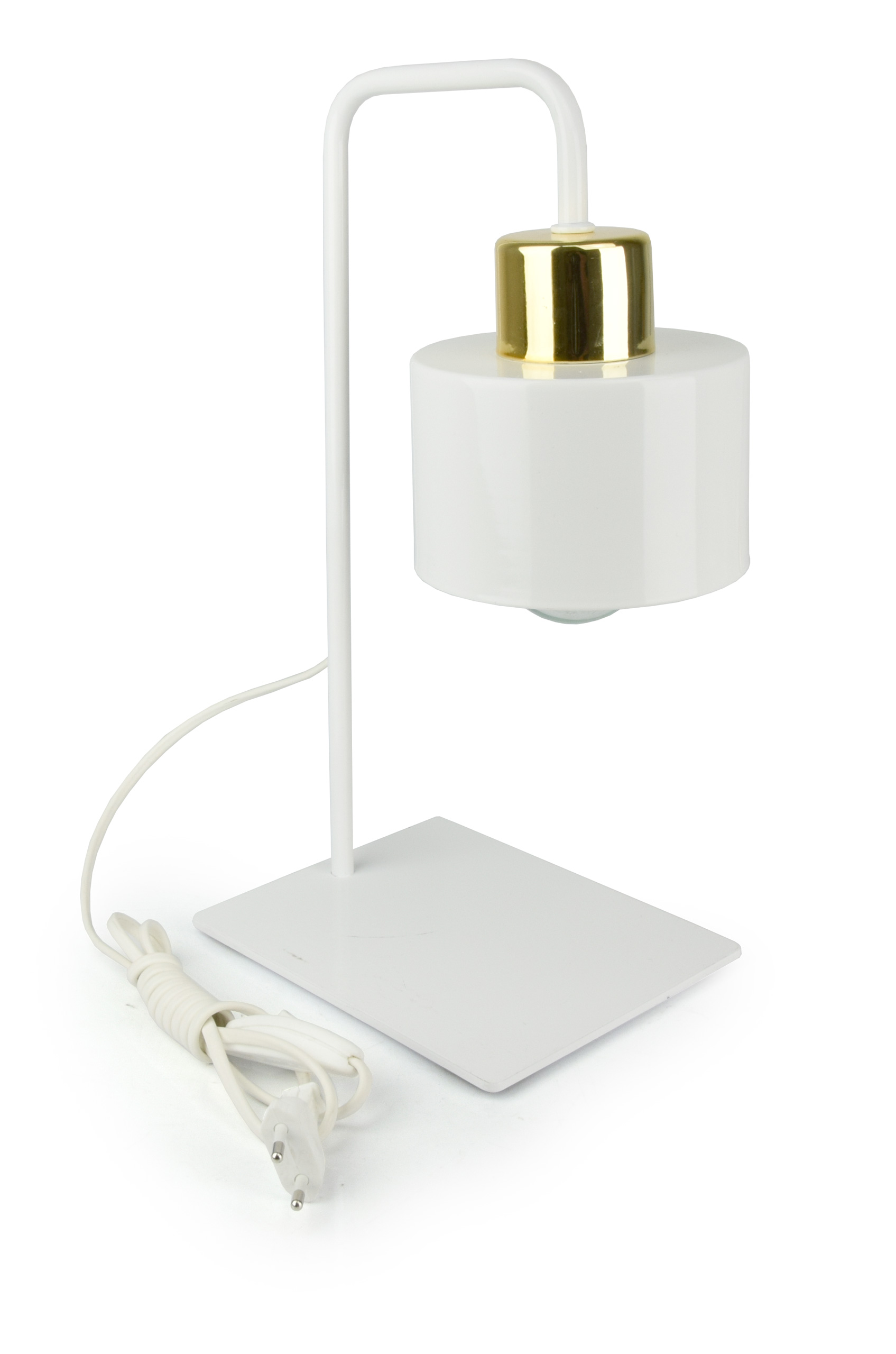 Lampa Nocna Stołowa Roller Biała Złota 370-L1 Kolor dominujący biały