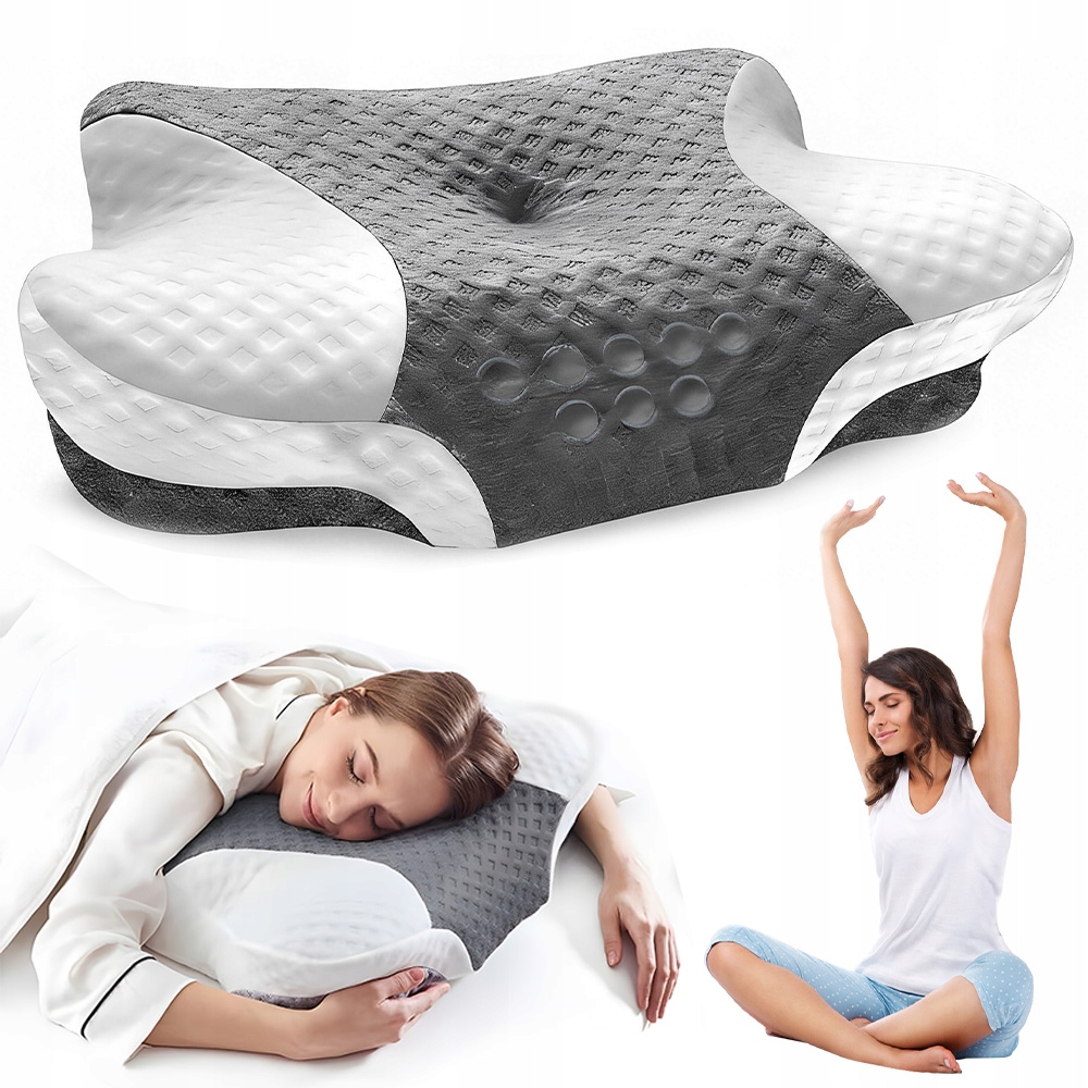 Poduszka Ortopedyczna Ergonomiczna Z Memory Foam 2 Opcje Wysokości