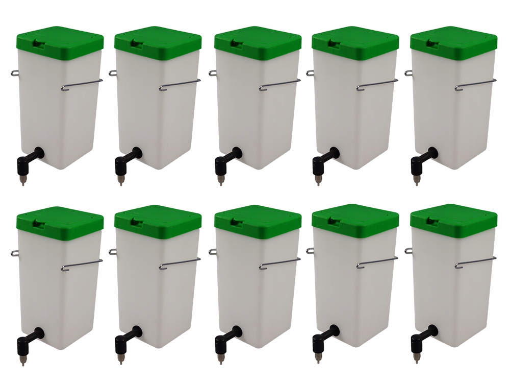 Levně 1L kapkové krmítko s zásobníkem a držákem pro Králíky, napáječka, 10 kusů