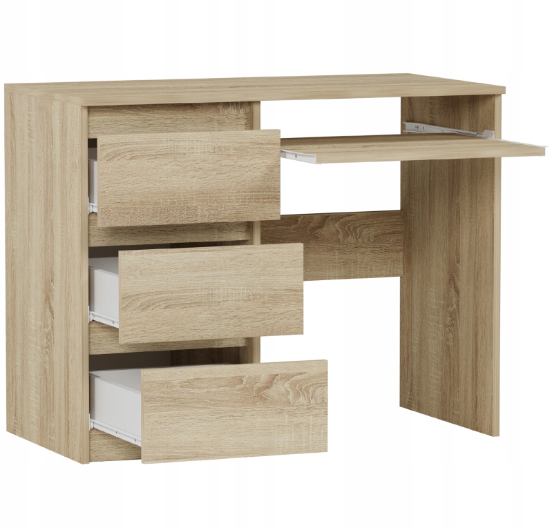 Nowoczesne BIURKO KOMPUTEROWE 96 LEWE N-3L SONOMA