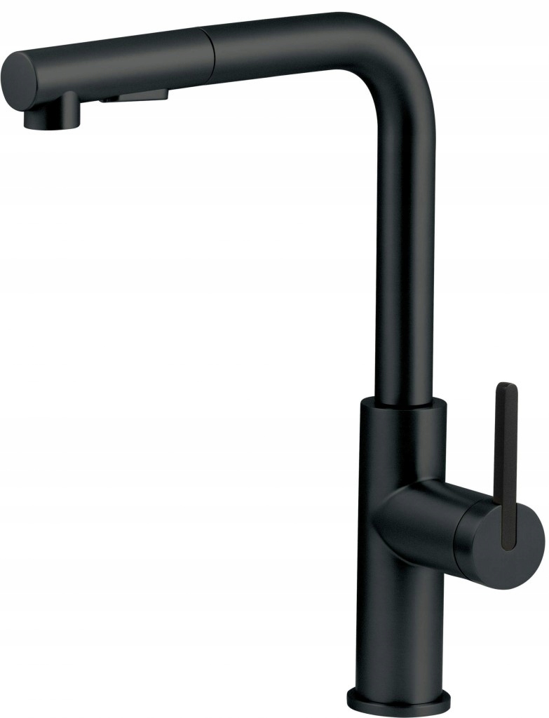 Čierna kuchynská batéria Momi s výsuvným výtokom (BKM_N73M) /sm/