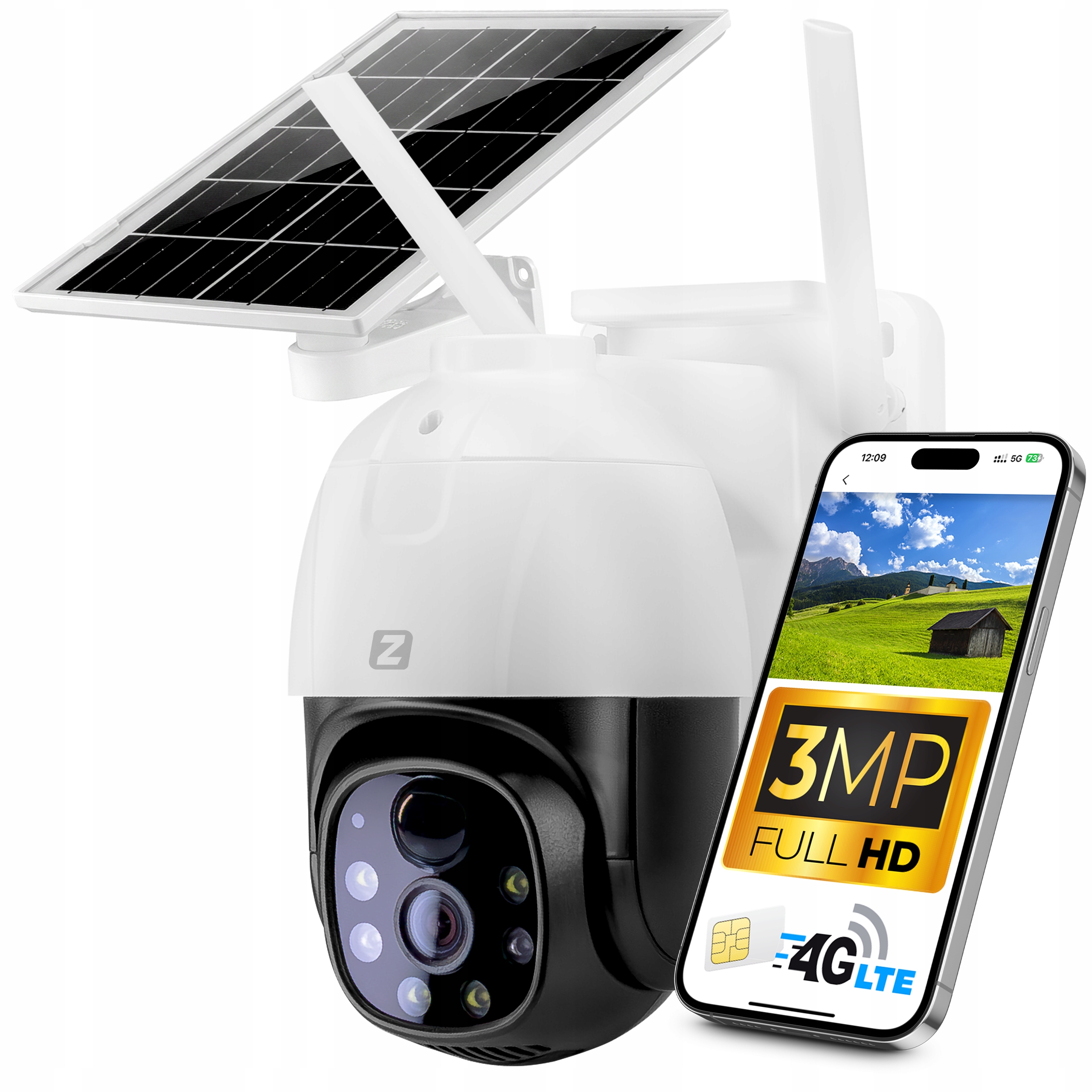Kamera IP zewnętrzna Zintronic IKPGSMP220V3 v3 solar GSM