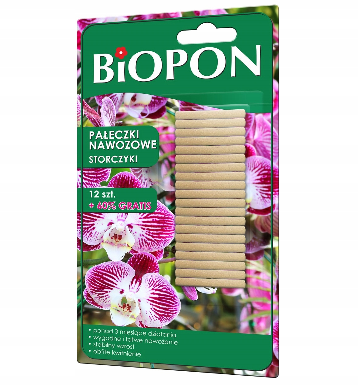 

Pałeczki do Storczyków Biopon 12 sztuk +60%