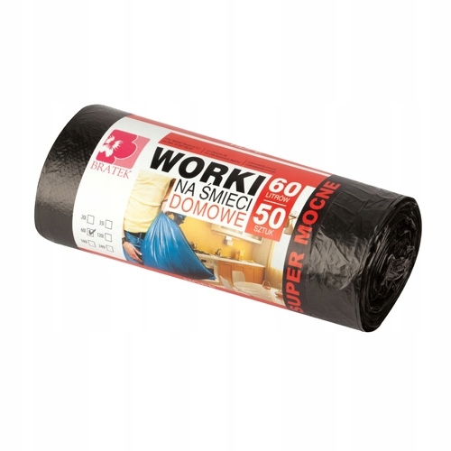 

Bratek Worki na śmieci domowe, 60L 50 szt.