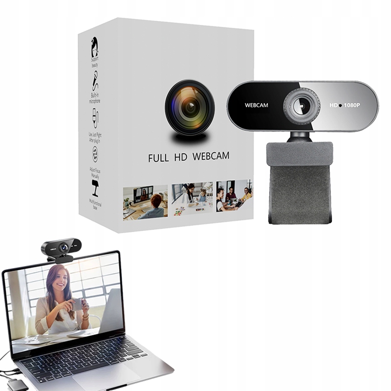 KAMERA INTERNETOWA FULL HD 1080p USB MIKROFON Laptop Komputer