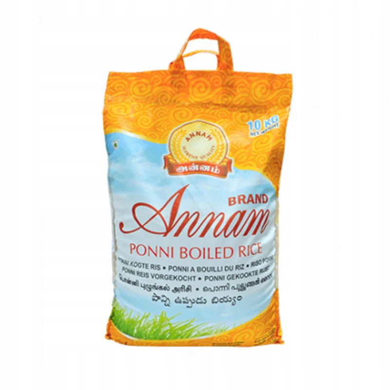 Levně Rýže Ponni parboiled Annam Ponni Boiled Rice 10 kg lehká sypká rýže z jihu