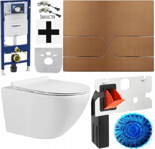 Wc rošt Geberit Duofix UP320 miska doska tlačidlo Stal T3 11 zlatý Fresh