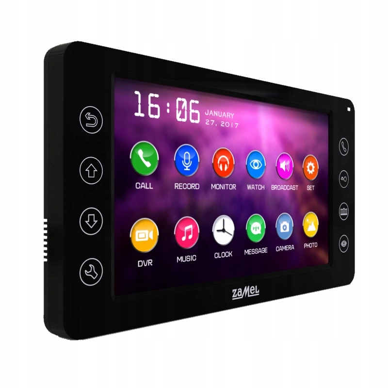 7'' farebný videodomonitor pre videovrátnik Dotykové tlačidlá Čierne Zamel