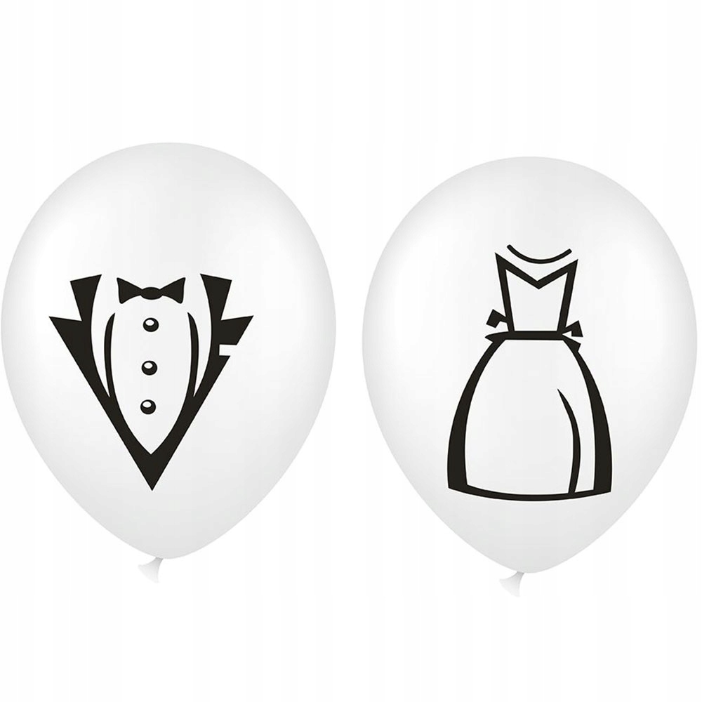 

Balony Na Ślub Białe Suknia Garnitur Zestaw 14szt