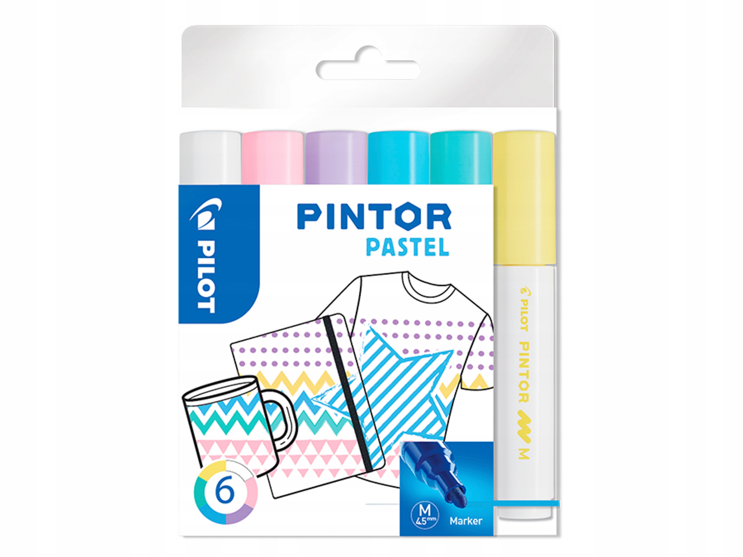 PILOT marker PINTOR zestaw 6 sztuk pastelowe
