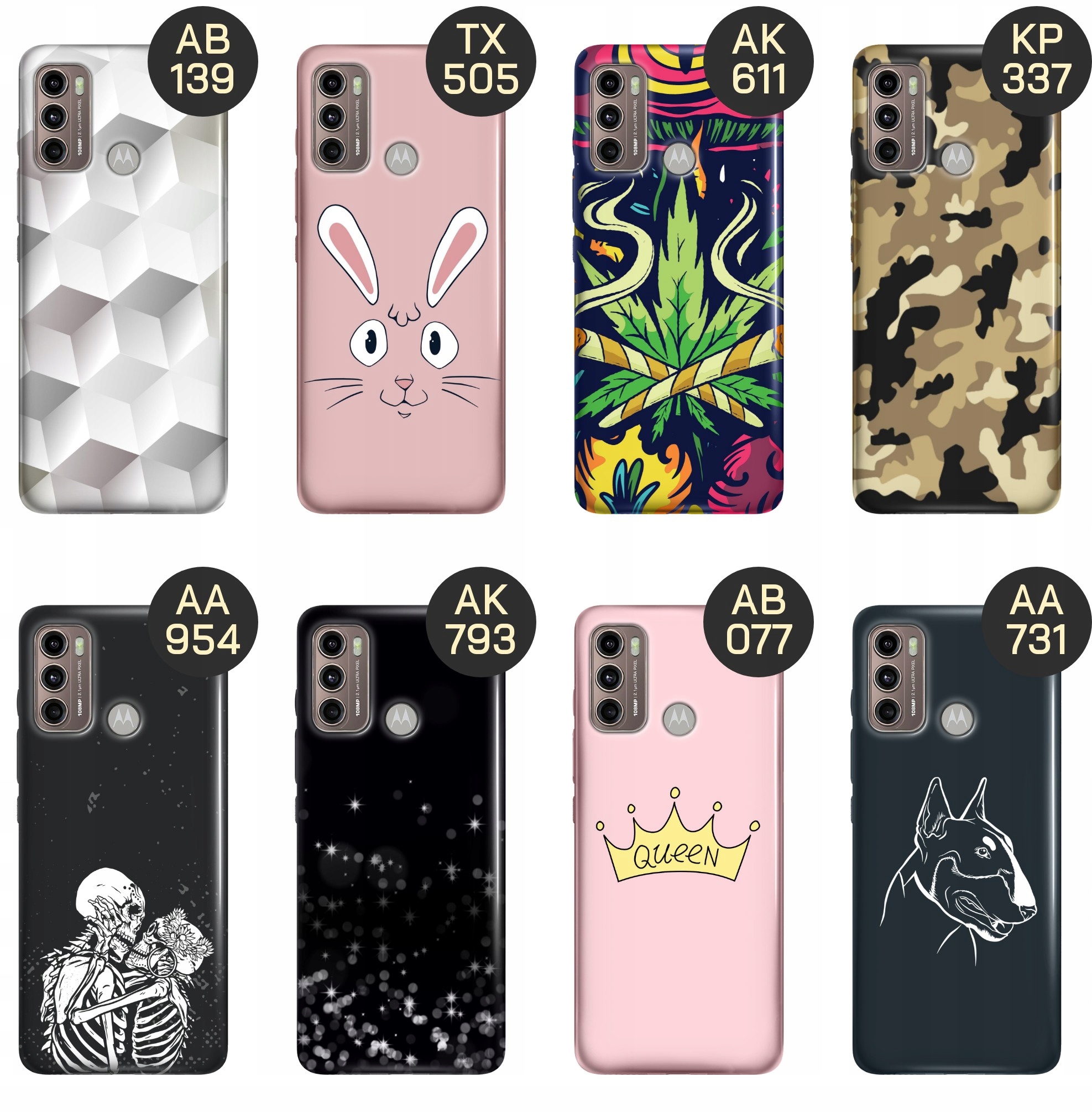 ETUI DO MOTOROLA MOTO G60 WZORY TOP100 DESIGN Z NADRUKIEM ZE WZOREM +SZKŁO Wzór dominujący serpentyny