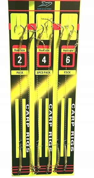 PRZYPON KARPIOWY Z WŁOSEM + HAK 2 4 6