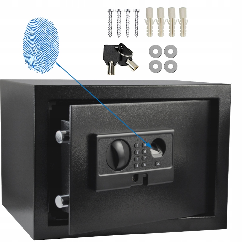 Sejf Na Odcisk Palca Biometryczny Na Szyfr Klucz Awaryjny Zasilacz