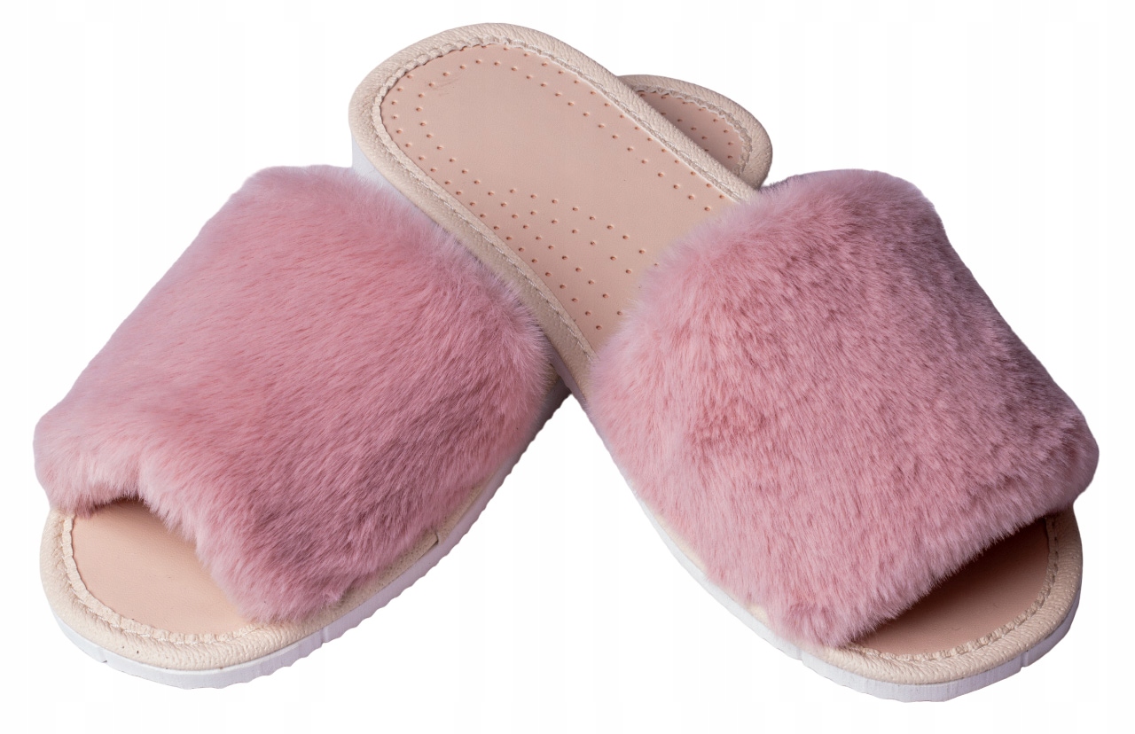 

Damskie Pantofle Kapcie Z Futerkiem Klapki D2 38