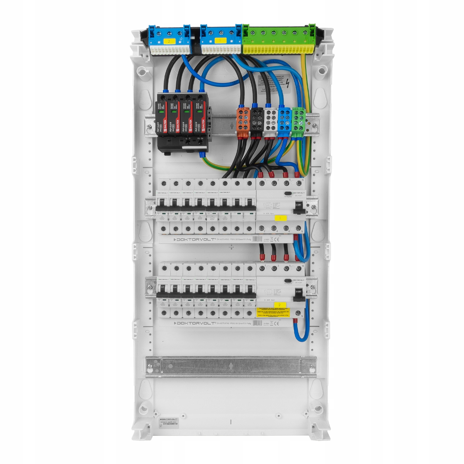 Modulárny nástenný rozvádzač 4x12 chránený 14xMCB 2xRCCB Vde
