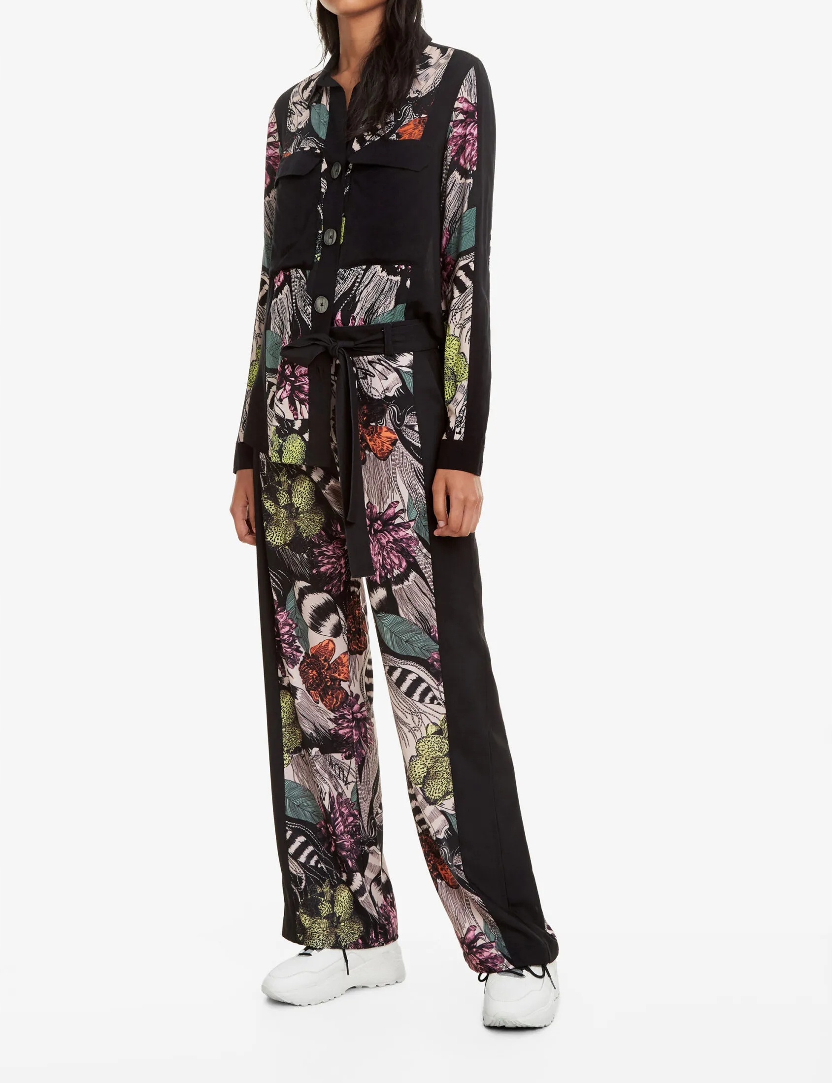

Desigual materiałowe spodnie z kieszeniami 38/M