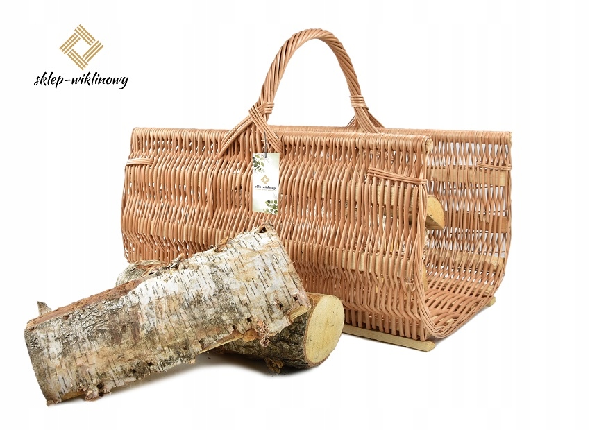 Proutěný koš na dřevo do krbu 50 cm Super!!!