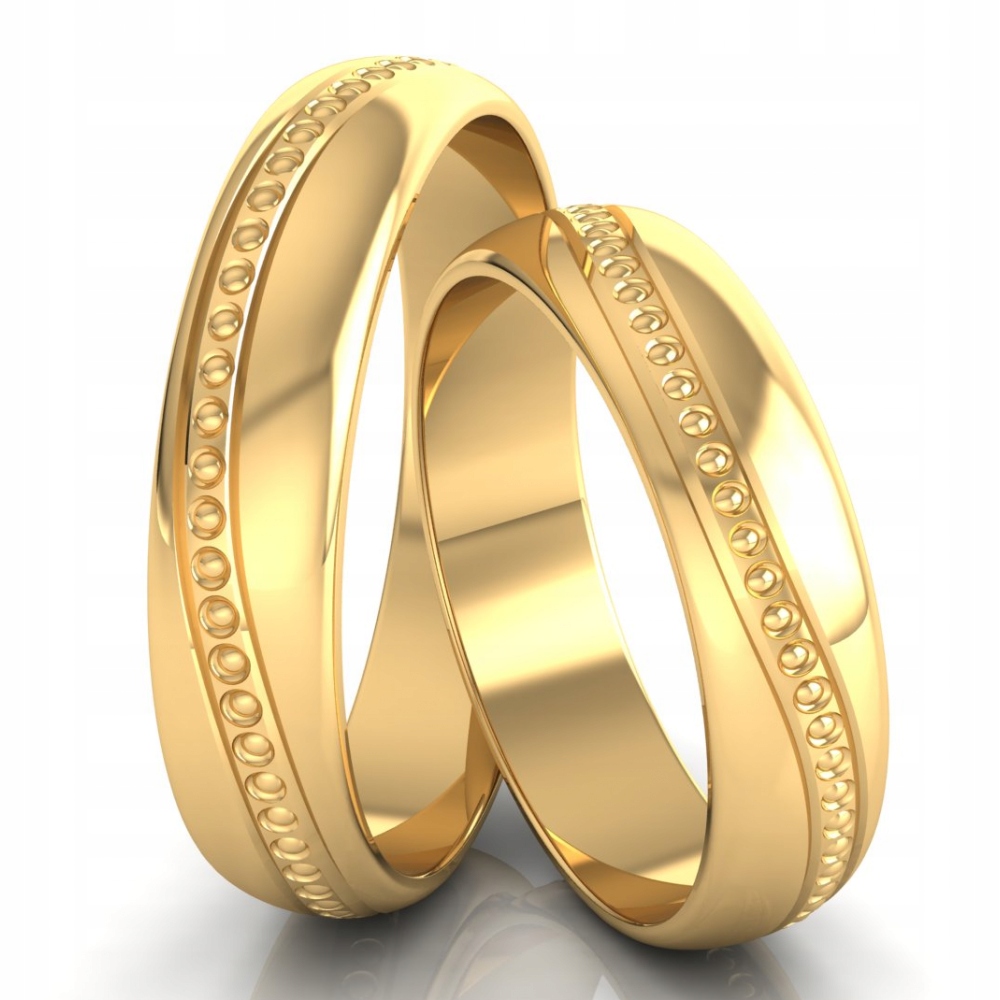 OBRĄCZKI ŚLUBNE DIAMENTOWANE KULECZKI FALA OZDOBNE