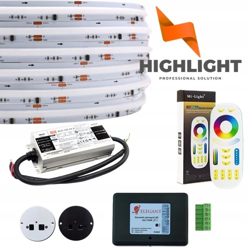 5 m Schodiskový set Led Cob Rgb+nw 16W 24V SK6812