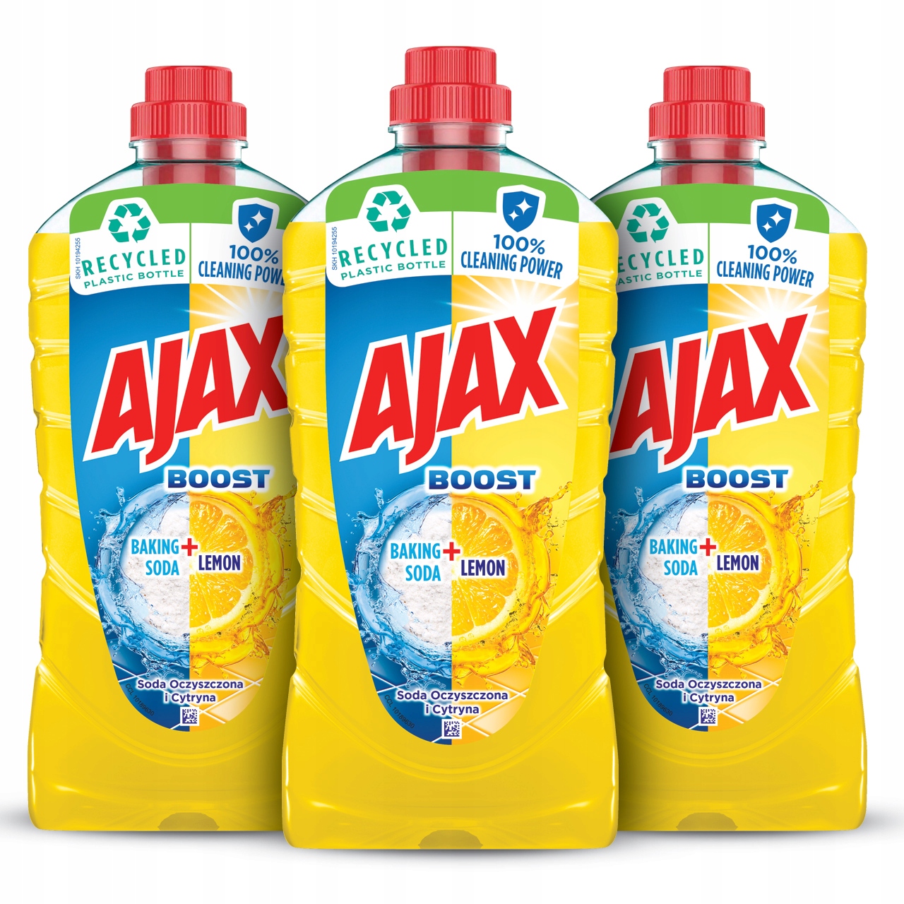 

Ajax płyn uniwersalny Boost Soda Cytryna 3x 1L