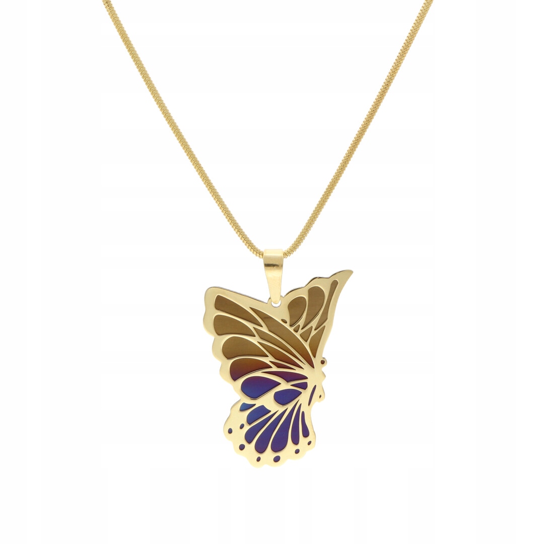 Přívěsek motýl titan stříbro pozlacený