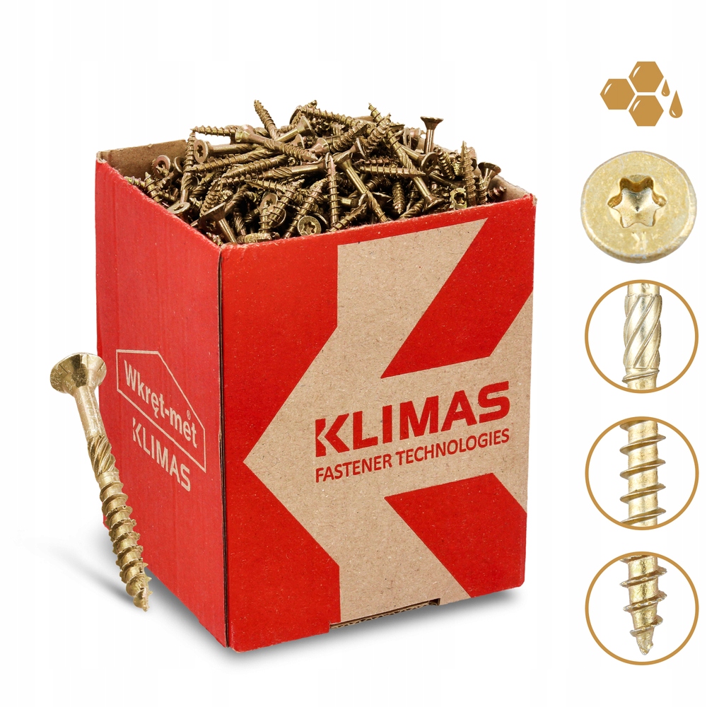 500x WKRĘTY CIESIELSKIE 3,5x35 TORX DREWNA STOŻKOWE KONSTRUKCYJNE ŚRUBY EAN (GTIN) 5907704422655