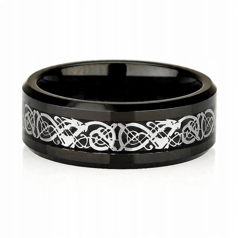 

Pierścień Sygnet Stal 316L Styl Celtic Dragon Bl