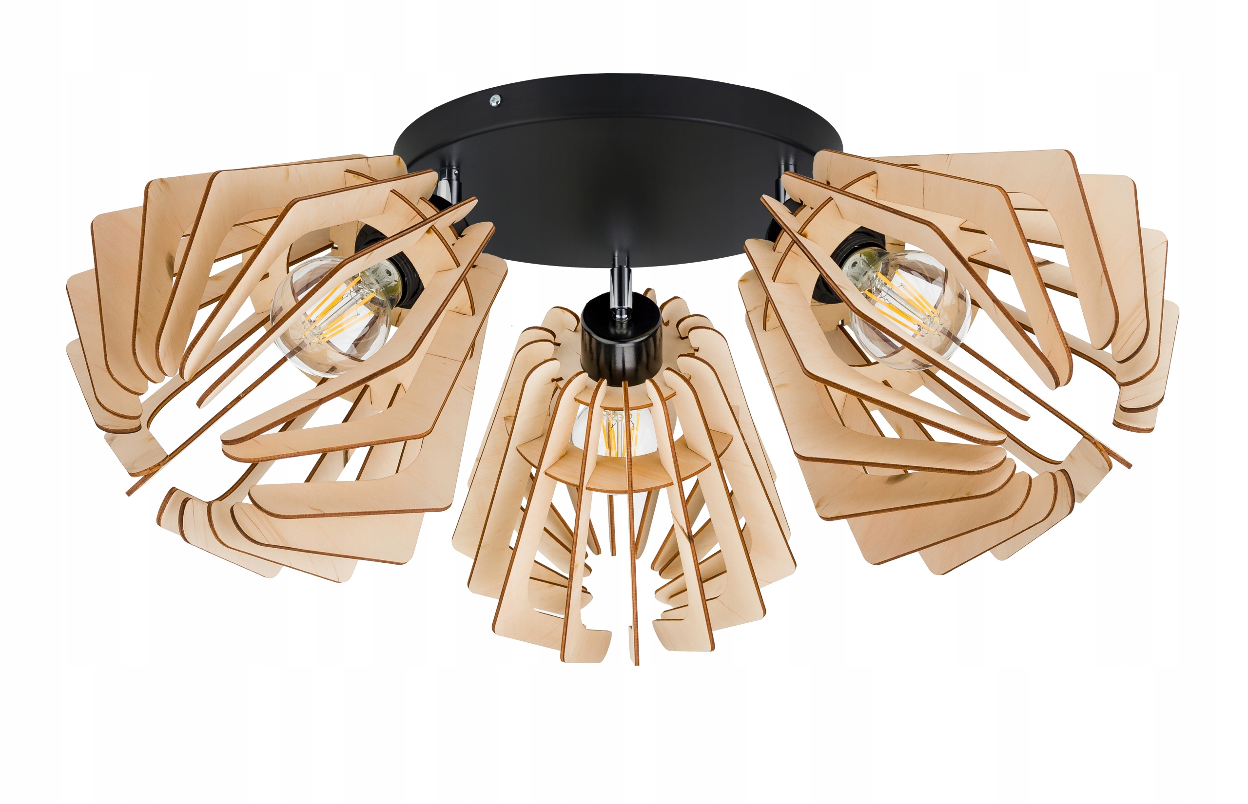 stropní svítidlo stropní svítidlo lustr pohybující se Loft Dřevo 3