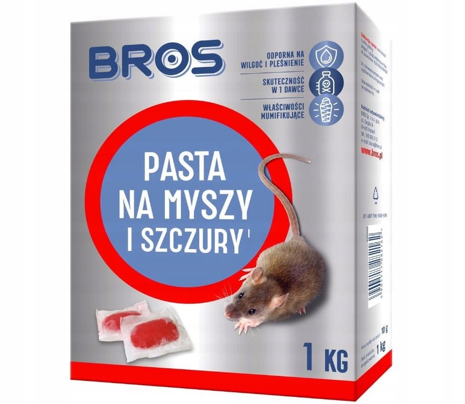 

Trutka pasta na myszy i szczury Bros 1kg