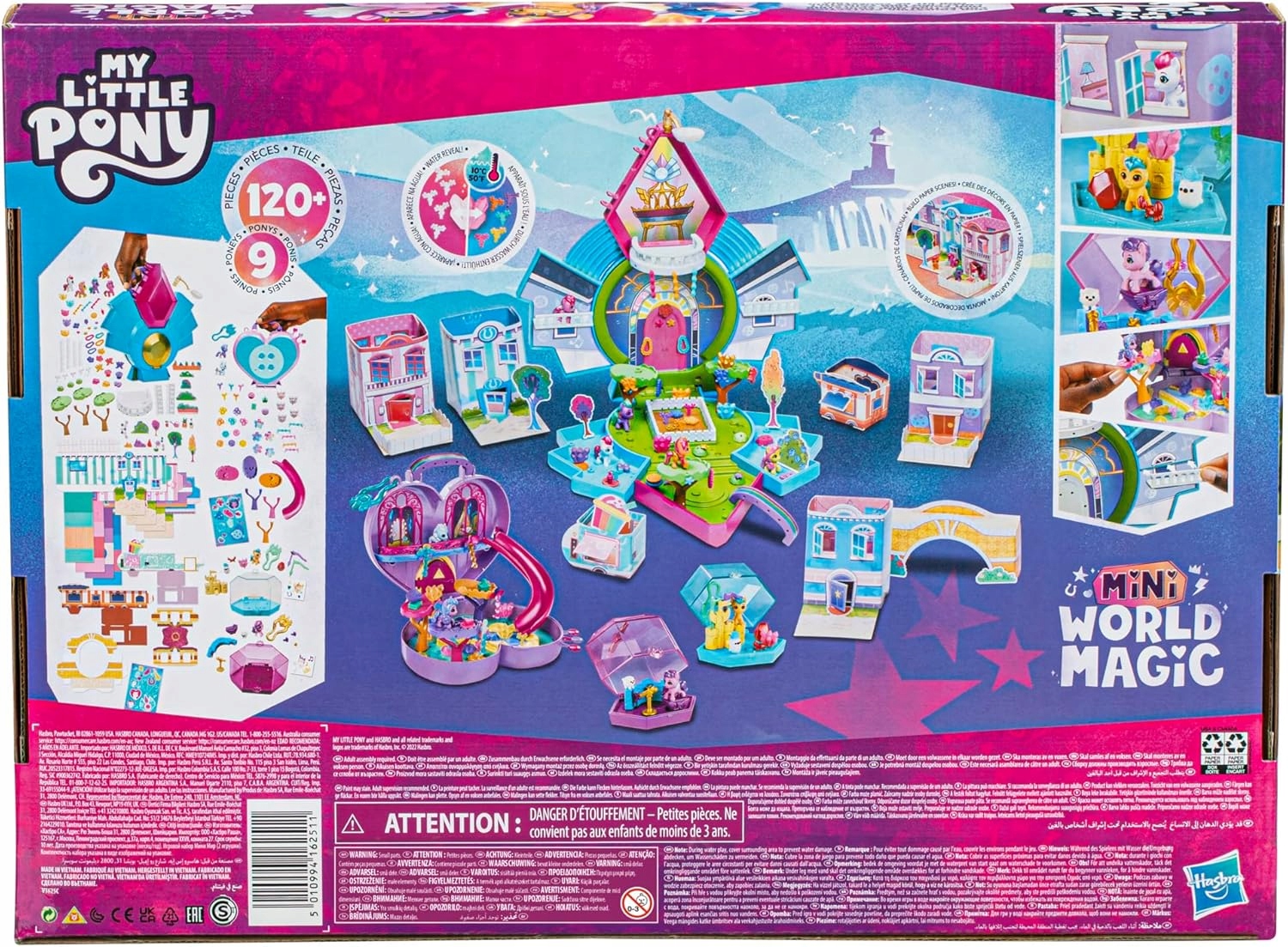 MY LITTLE PONY SZETT VÁROS VILÁGÍTÓTORONY HÁZIKÓ 9 PÓNI 120 KIEGÉSZÍTŐ Termékszélesség 1 cm