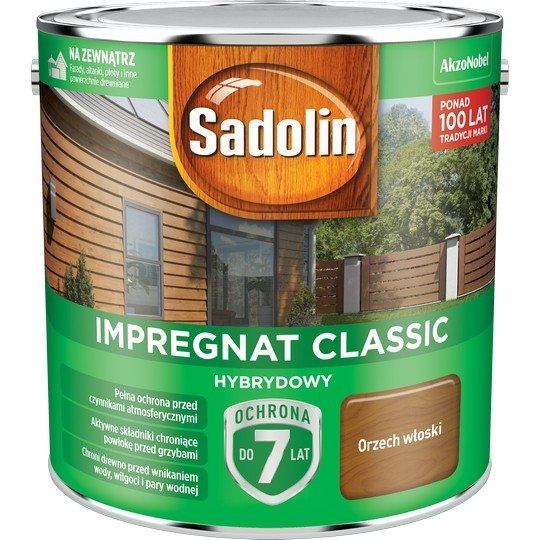 

Sadolin Classic Impregnat 4,5l Orzech Włoski