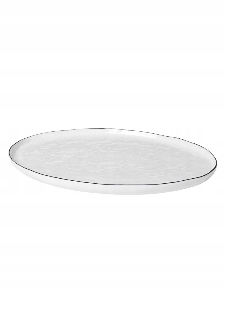 oválny tanier Salt, 26,5 x 38,5 cm, biely porcelán,