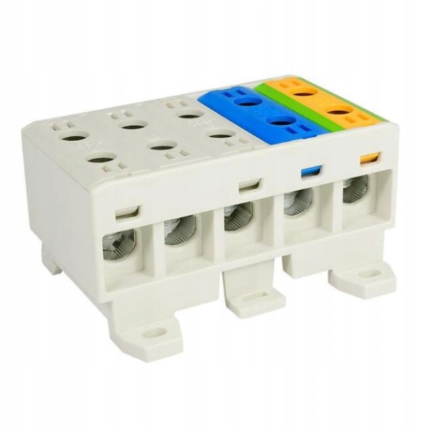  /><p><b>Zacisk pięciotorowy z wysokiej jakości osłoną, </b>wykonaną z uniepalnionego tworzywa PA6 GF25.</p><p>Wkłady wykonane z aluminium cynowanego. Zacisk przygotowany do montażu na<b> szynie TH35</b> lub bezpośrednio do powierzchni płaskich przy&nbsp;pomocy wkrętów z niskimi łbami. Do montażu niezbędne są klucze sześciokątne (imbusy).</p><p>Zacisk występuje w trzech&nbsp;kolorach: szarym L1 L2 L3 , niebieskim, oraz żółto-zielonym.</p><h1>⚙️DANE TECHNICZNE</h1><p><b>Model: 48.35535</b></p><ul><li>Przekrój przyłączanego przewodu:&nbsp;<b> 2,5..16 mm²</b></li><li>Prąd znamionowy In: <b>120 A</b></li><li>Napięcie znamionowe:<b> 690 V</b></li><li>Liczba poziomów: <b>5</b></li><li>Liczba zacisków na poziom: <b>2</b></li><li>Do instalacji: <b>aluminium/miedź</b></li><li>Sposób montażu: <b>na szynę TH 35</b></li><li>Wymiary: <b>64,5 x 79, x 40 mm</b></li><li>Kolor: <b>Wielobarwny</b></li></ul><img src=