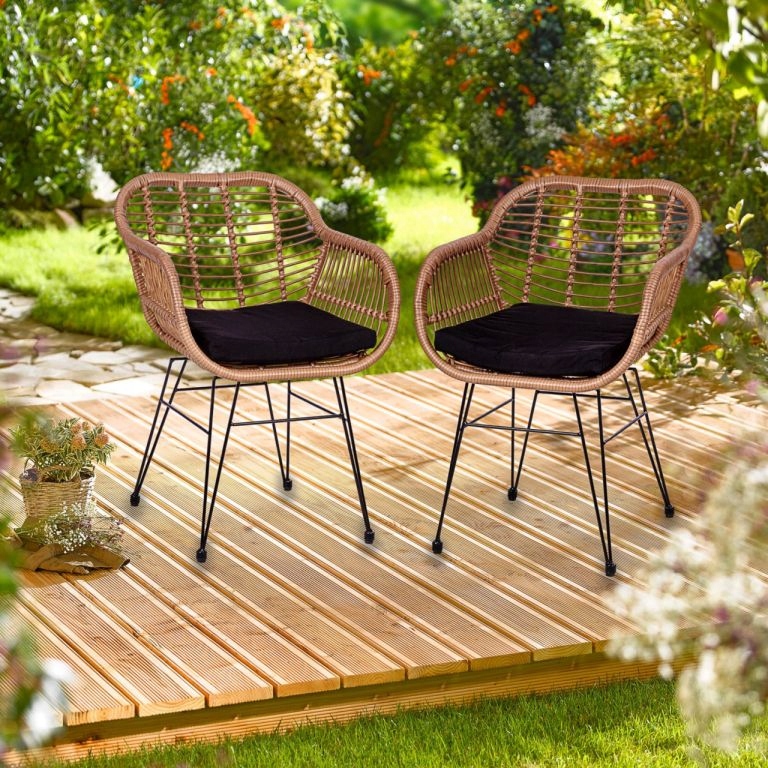 Stilista Zahradní set 2 křesel, světle hnědá
