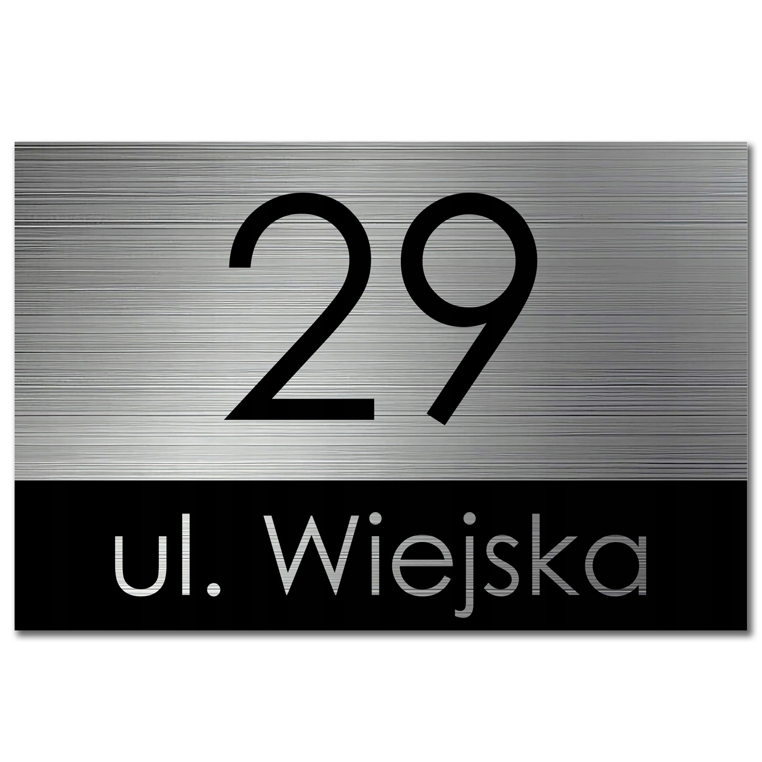 TABLICZKA ADRESOWA ALUMINIOWA NUMER DOMU ELEGANCKA DIBOND 3mm 30X20cm UV