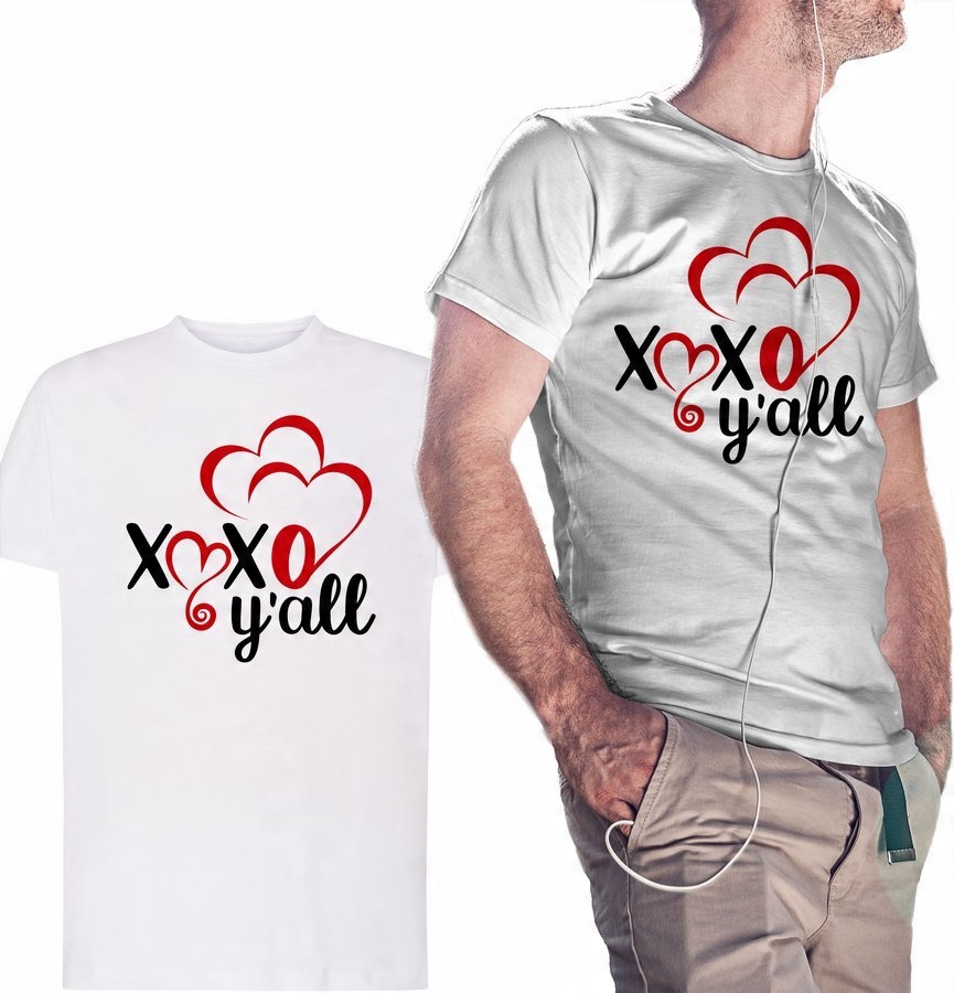 

Koszulka męska Xoxo Y'all biała 4XL
