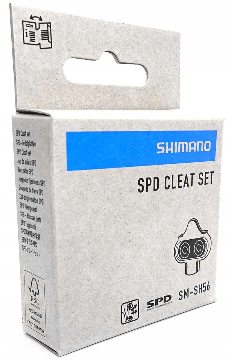 SHIMANO BLOKI SM-SH56 DO PEDAŁÓW BUTÓW EKO BOX Dedykowany/a do rowery MTB (górskie)
