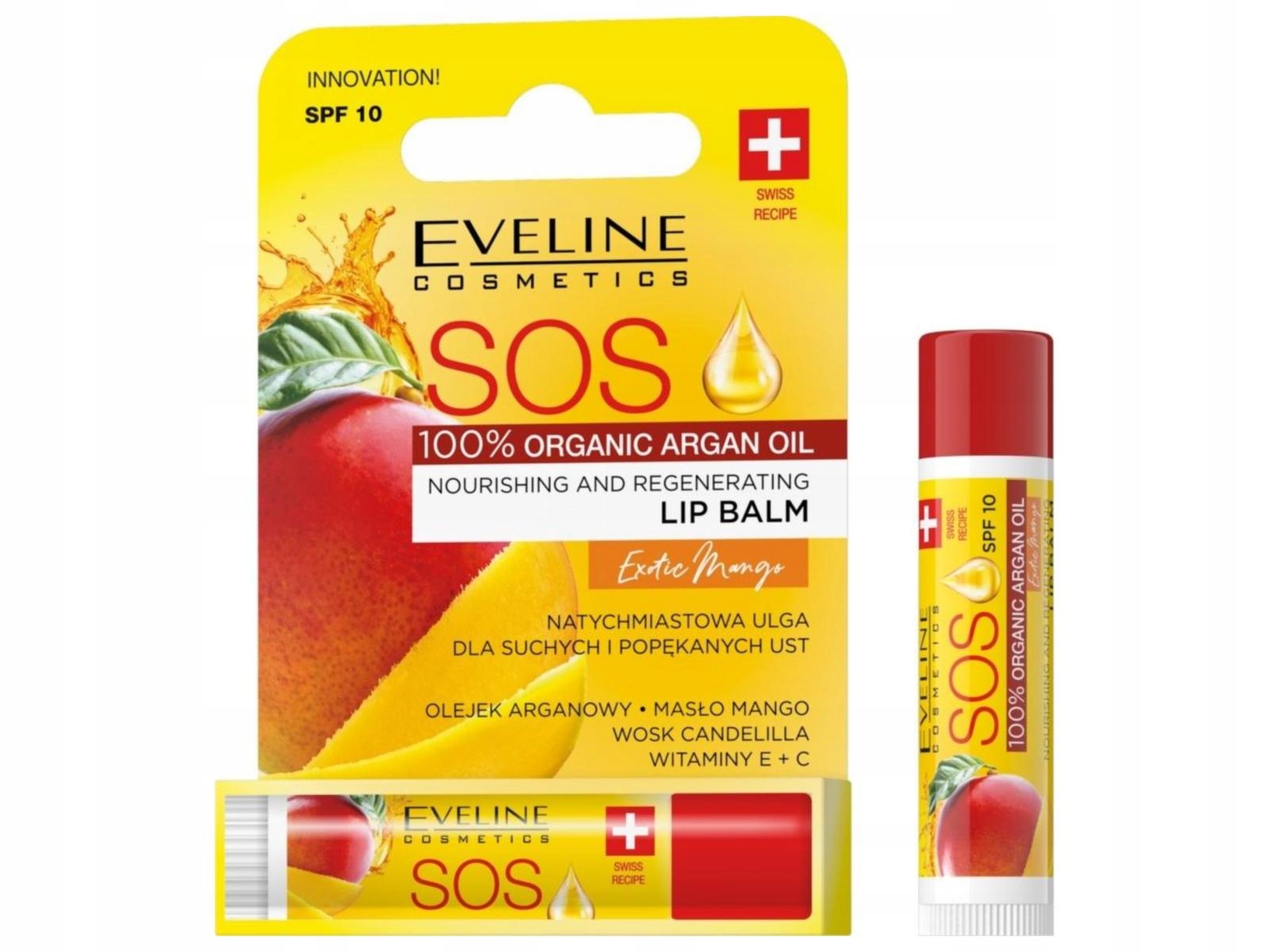EVELINE SOS Lip Balm Balsam do ust odżywczo-regenerujący Exotic Mango