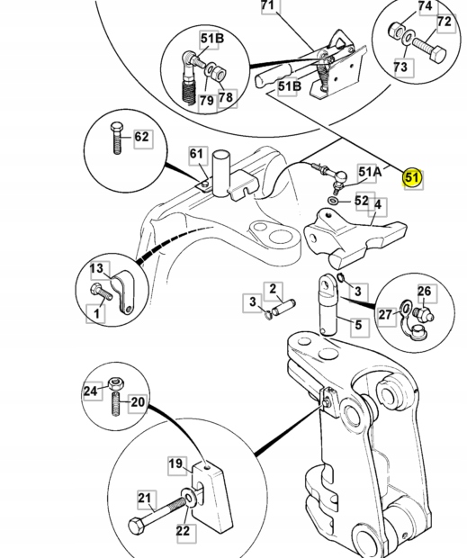РЫЧАГ БЛОКИРОВКИ КАБЕЛЯ JCB 3CX 4CX 97-01 331/15632