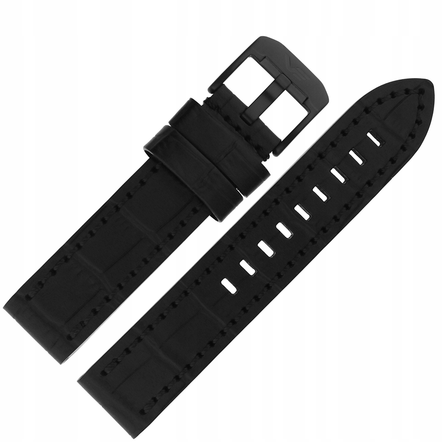 Celestial pásek kůže (E728) černý croco, černá barva