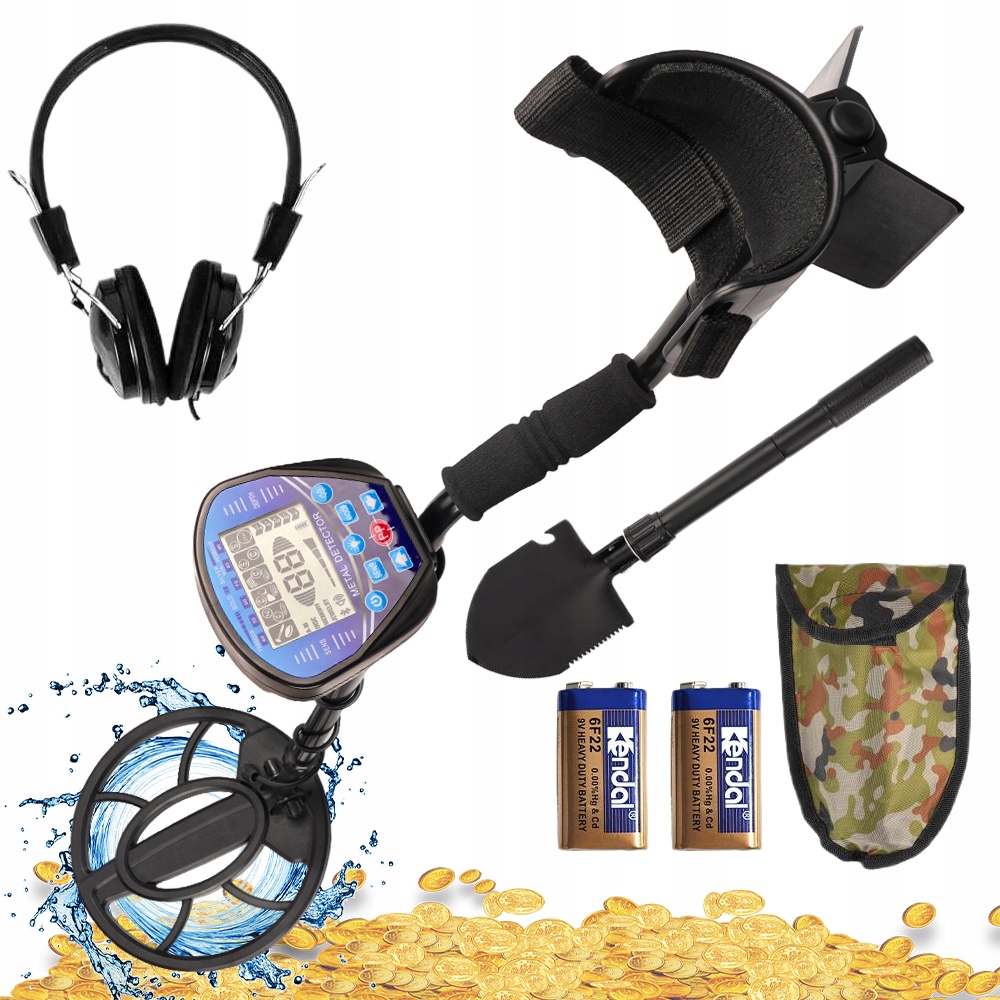 Detektor Kovu 5 Režimů LCD displej MD-810 Vodotěsný Pro Sluchátka